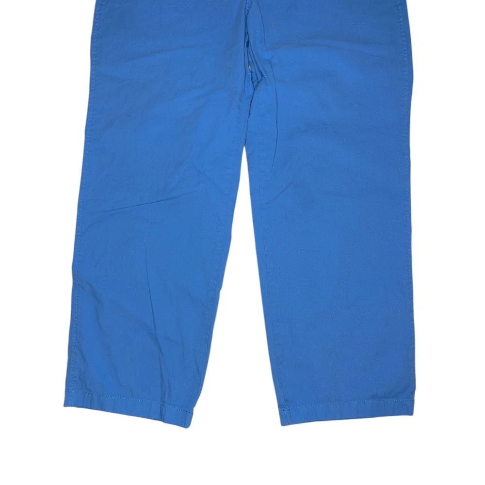 J Crew Pants Women's Size 32‎ Blue Sailor Heritage Chino Straight Leg Mid Rise